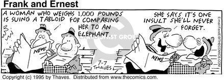 A woman who weighs 1,000 pounds is suing a tabloid for comparing her to an elephant. She says its one insult shell never forget.