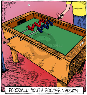 Foosball: Youth soccer version.
